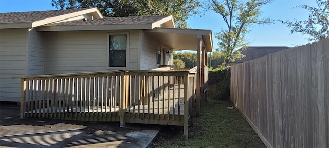 view of wooden terrace