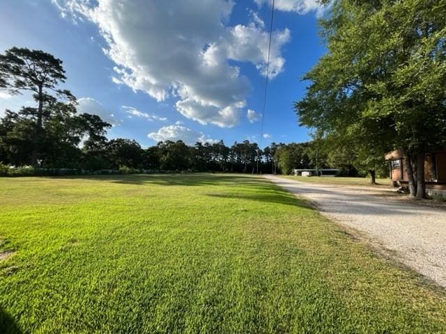 view of property's community featuring a yard