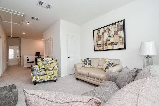 view of carpeted living room