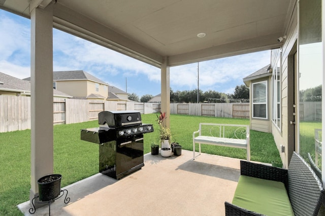 view of patio / terrace featuring area for grilling