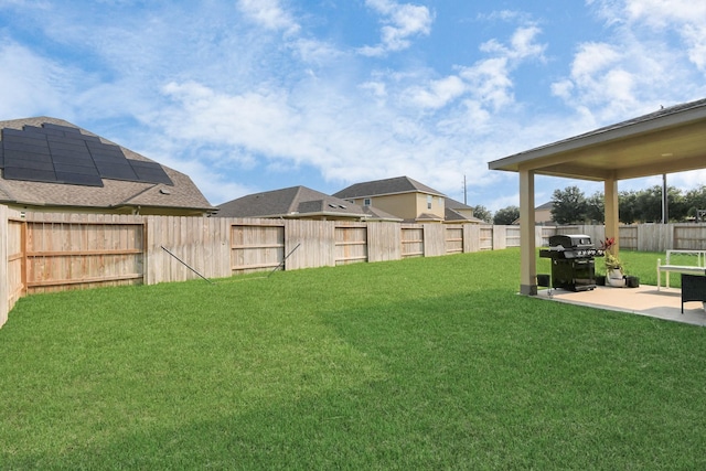 view of yard with a patio area