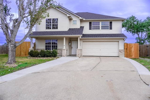 view of front of house featuring a garage