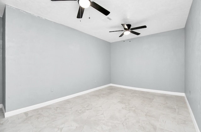 empty room with ceiling fan