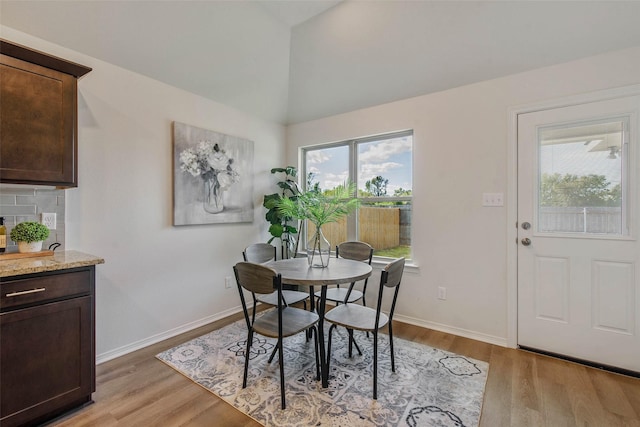 dining area featuring light hardwood / wood-style flooring