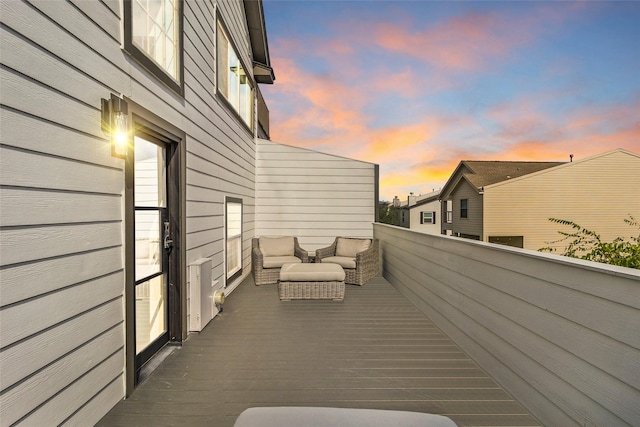 view of deck at dusk