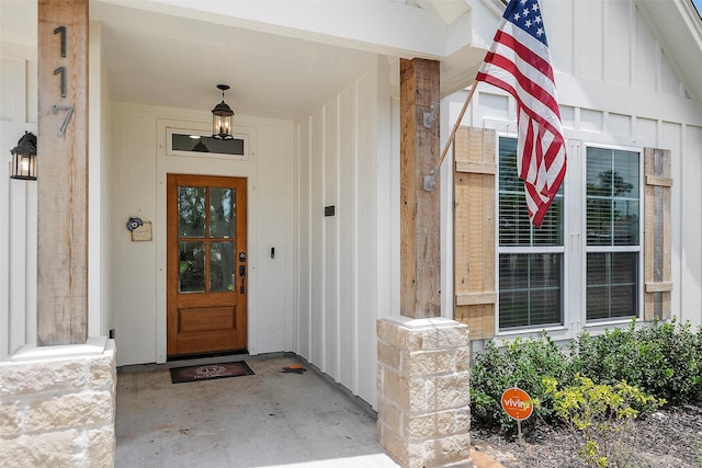 view of doorway to property