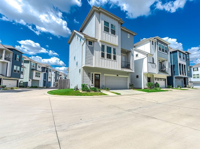 view of property with a garage