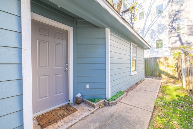 view of property entrance