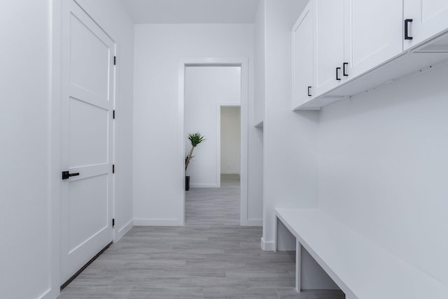 mudroom featuring light hardwood / wood-style floors