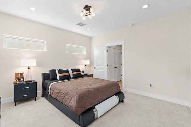 view of carpeted bedroom