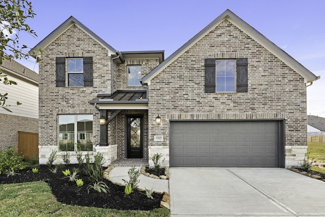 view of front facade with a garage