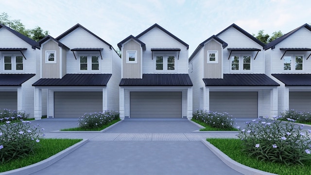 view of front facade featuring a garage