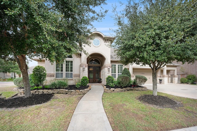 view of front of property featuring french doors