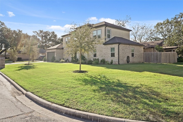 exterior space with a front lawn