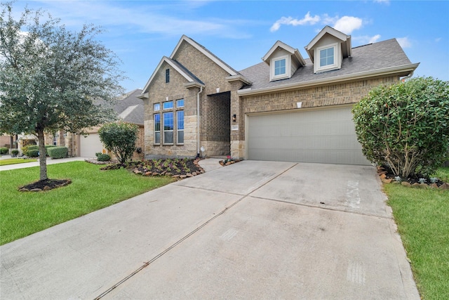 view of front of home with a front yard