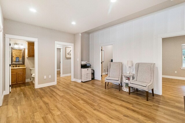 7899 US Highway 190 W, Livingston, TX 77351 - sitting room featuring light wood-style flooring, recessed lighting, and baseboards