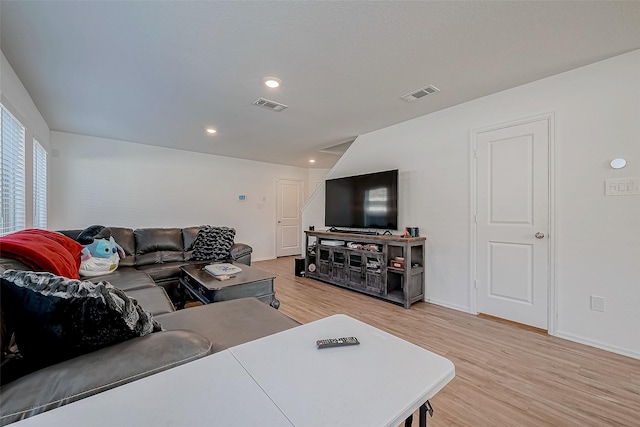 living room featuring hardwood / wood-style flooring