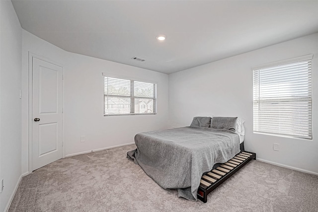 view of carpeted bedroom