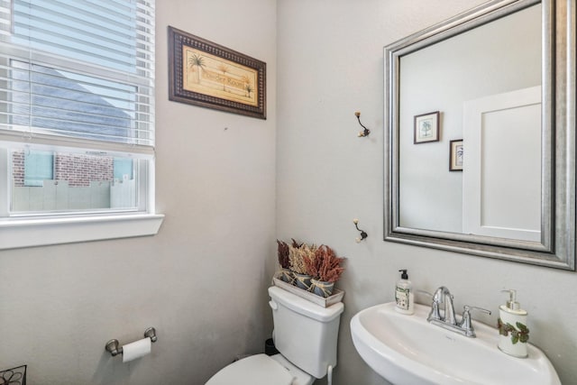 bathroom featuring toilet and sink