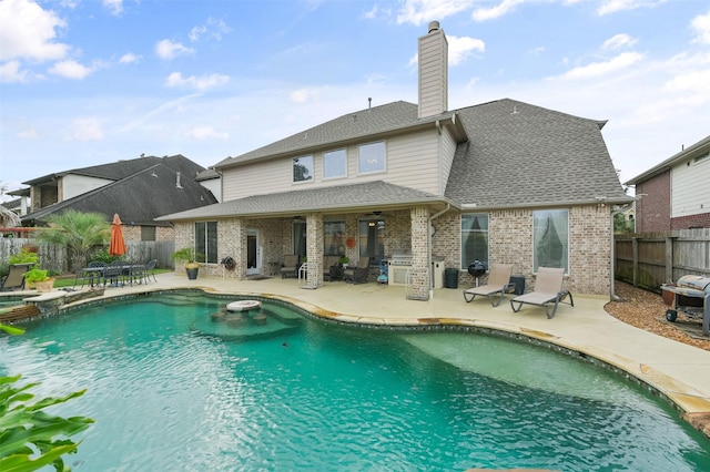 view of pool featuring a patio area