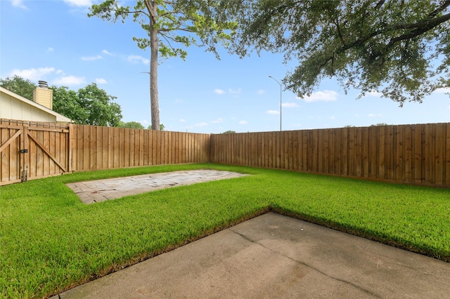 view of yard featuring a patio area