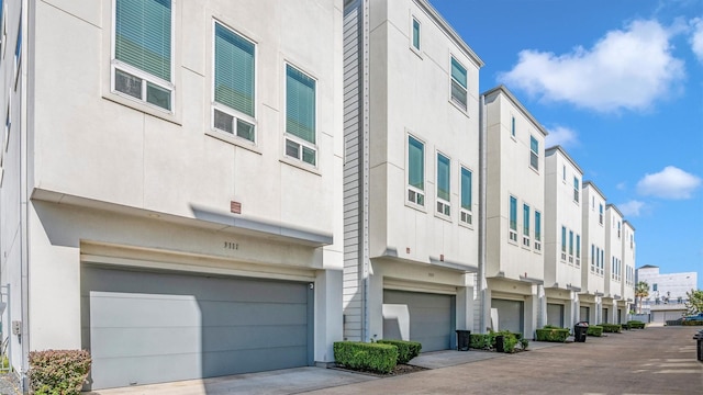 view of property with a garage