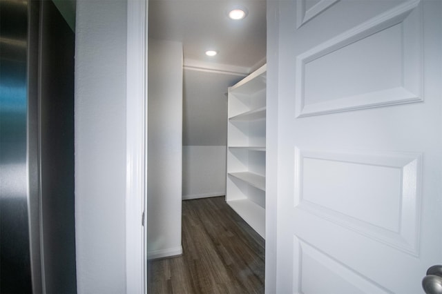 interior space featuring dark hardwood / wood-style floors