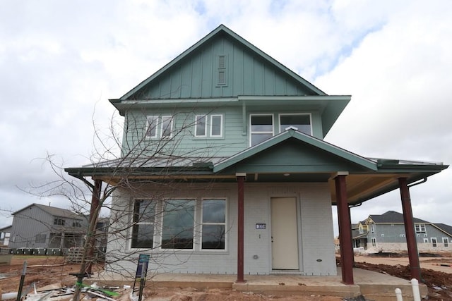 view of front of property with board and batten siding