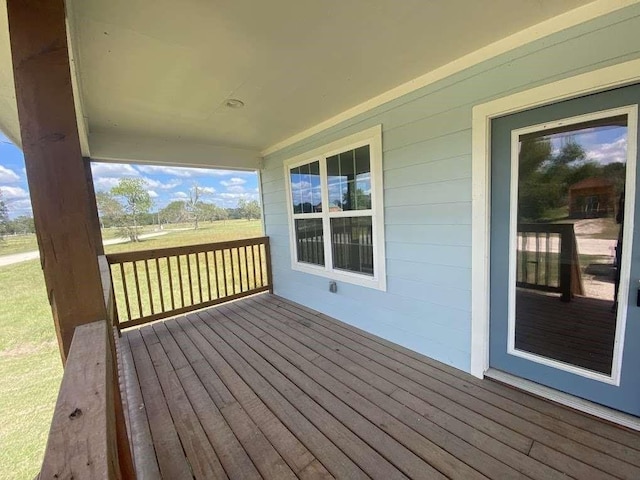 wooden deck with a porch