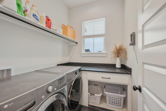 laundry area featuring washer and dryer