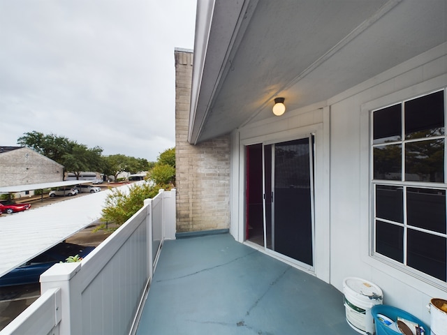 view of balcony