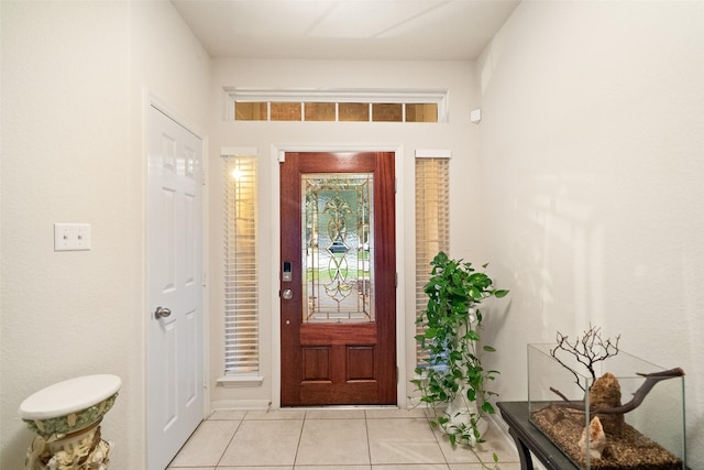 view of tiled entrance foyer