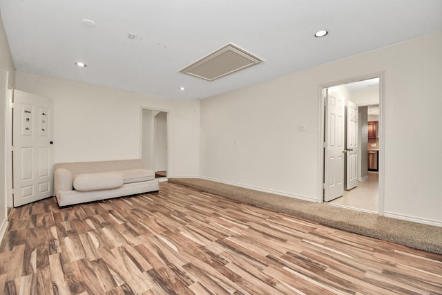 unfurnished room featuring light hardwood / wood-style floors