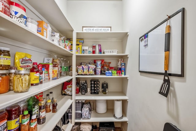 view of pantry