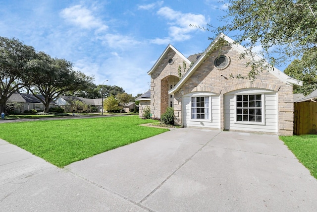 view of front of home with a front yard