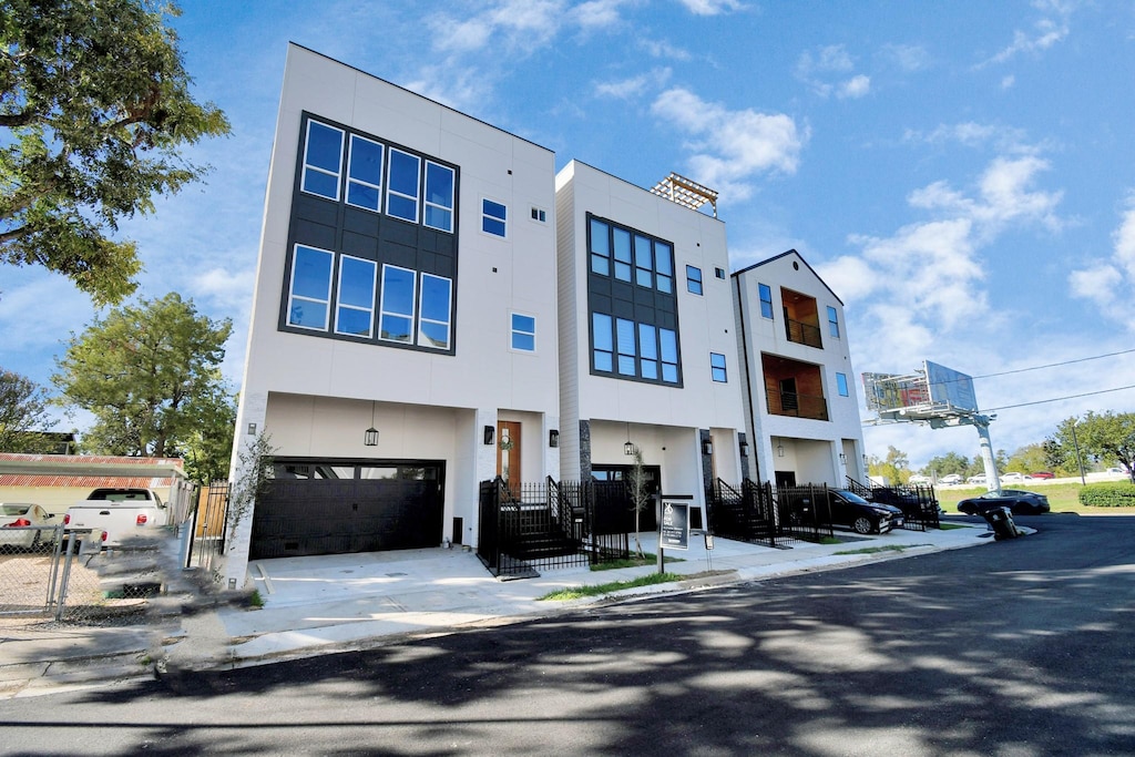 view of building exterior featuring a garage