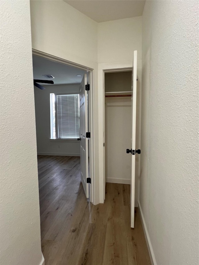 24555 Kerry St, Hempstead, TX 77445 - hall with wood finished floors and a textured wall