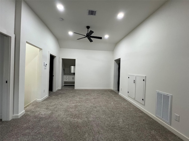24555 Kerry St, Hempstead, TX 77445 - unfurnished bedroom with carpet, recessed lighting, and a ceiling fan