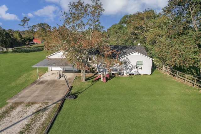 exterior space featuring a rural view