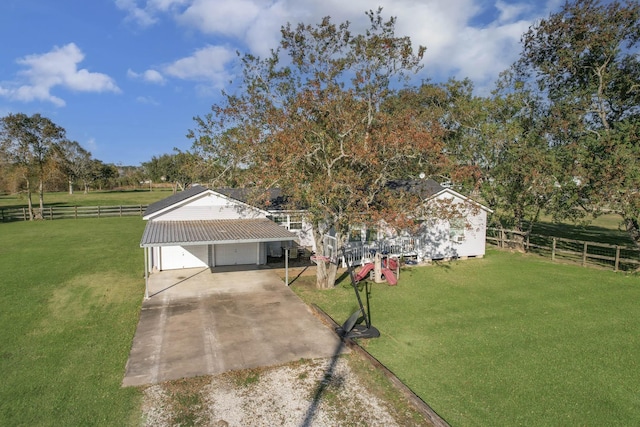 exterior space featuring a rural view