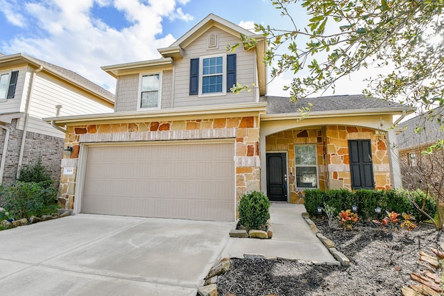 view of front of house featuring a garage