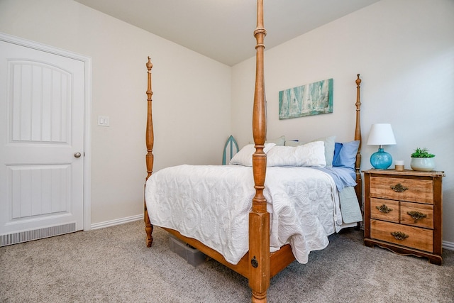 bedroom with carpet floors