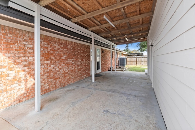 view of patio / terrace featuring central AC unit