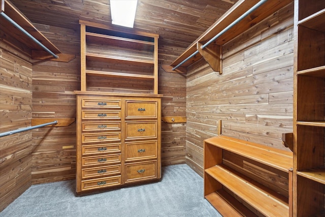 spacious closet with carpet flooring