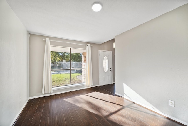 entrance foyer featuring dark hardwood / wood-style flooring