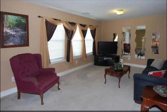 view of carpeted living room