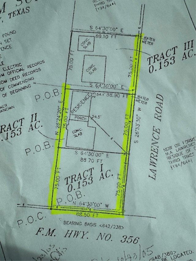 411 Lawrence Rd, Trinity, TX 75862 - map / location with property parcel outlined