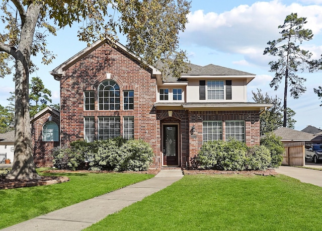 view of front property with a front yard