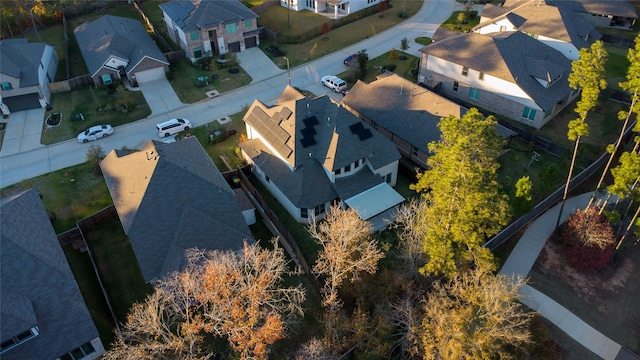 bird's eye view with a residential view