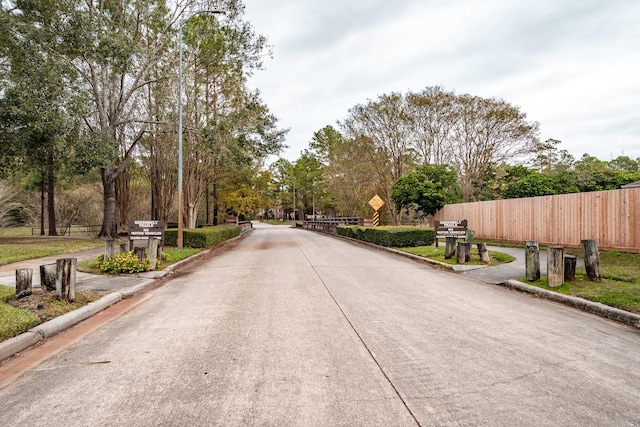 view of road